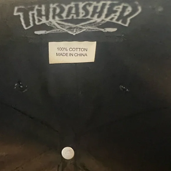 Thrasher Black Hat with Red and Yellow Logo Trad - Picture 8 of 8